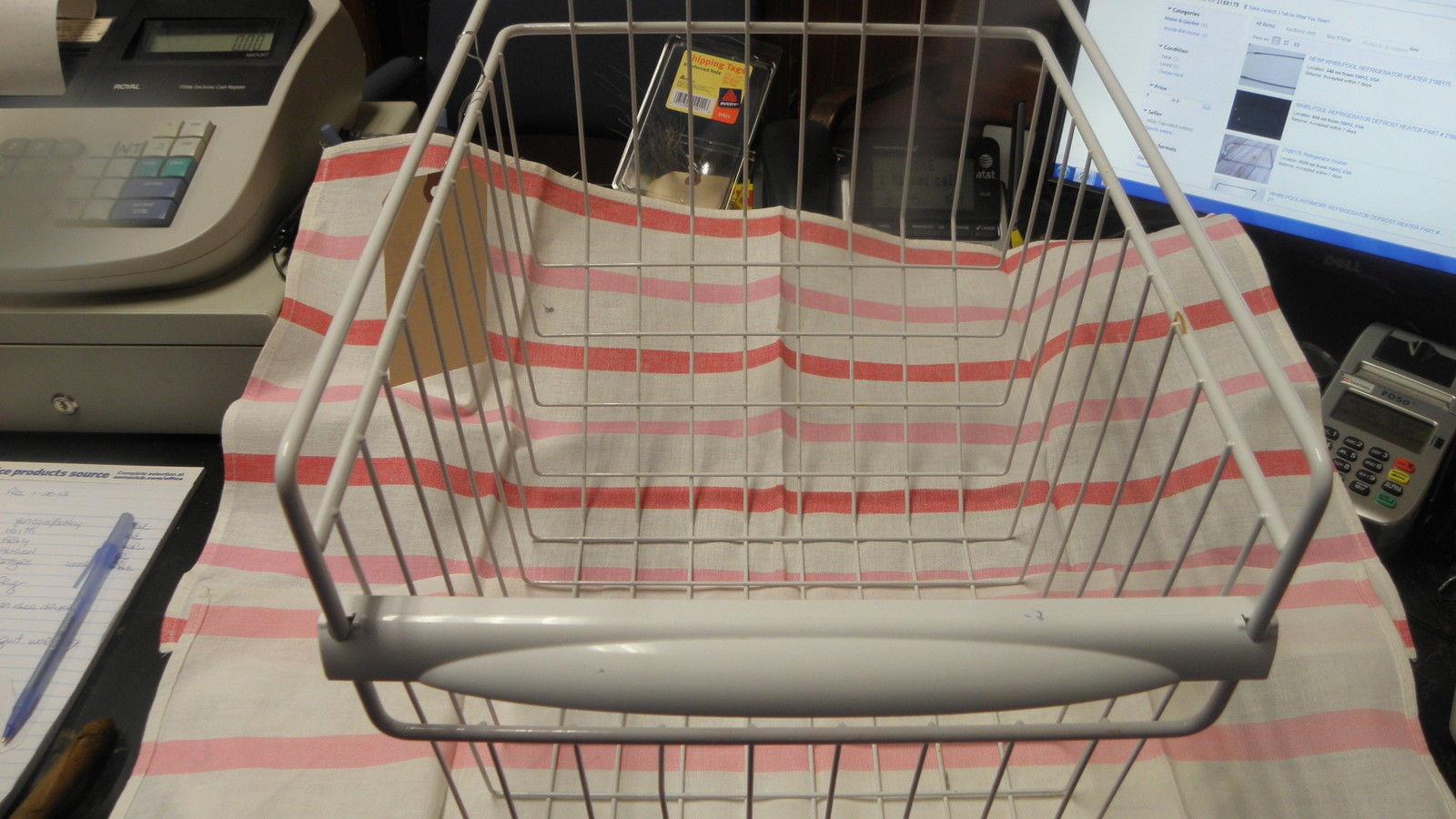 WHIRLPOOL SXS REFRIGERATOR 2031190 SLOPED WIRE METAL BASKET WHIRLPOOL SXS REFRIGERATOR 2031190 SLOPED WIRE METAL BASKET